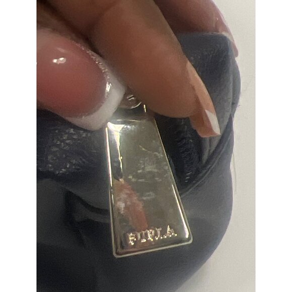 Furla Navy Blue Travel Toiletry Bag With Zip Closure & Logo Detail - Picture 5 of 8